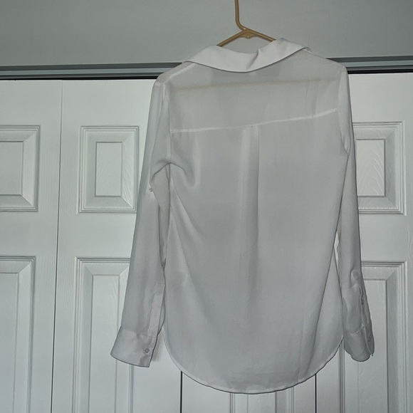 EXPRESS White Business Dress Buttoned Down Shirt - Picture 3 of 4